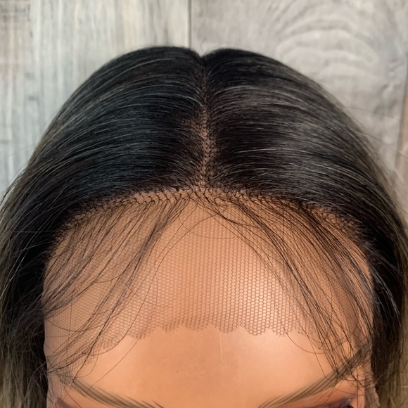 Ombre Mixed Blonde Straight Lace Front Wig - Picture 5 of 9